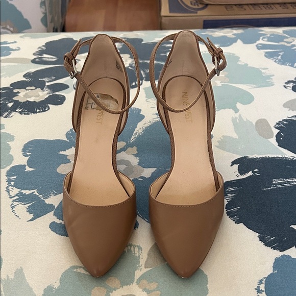 Nine West Shoes - Nine West Dark Tan/Light brown Ankle Strap Wedges Sz 8